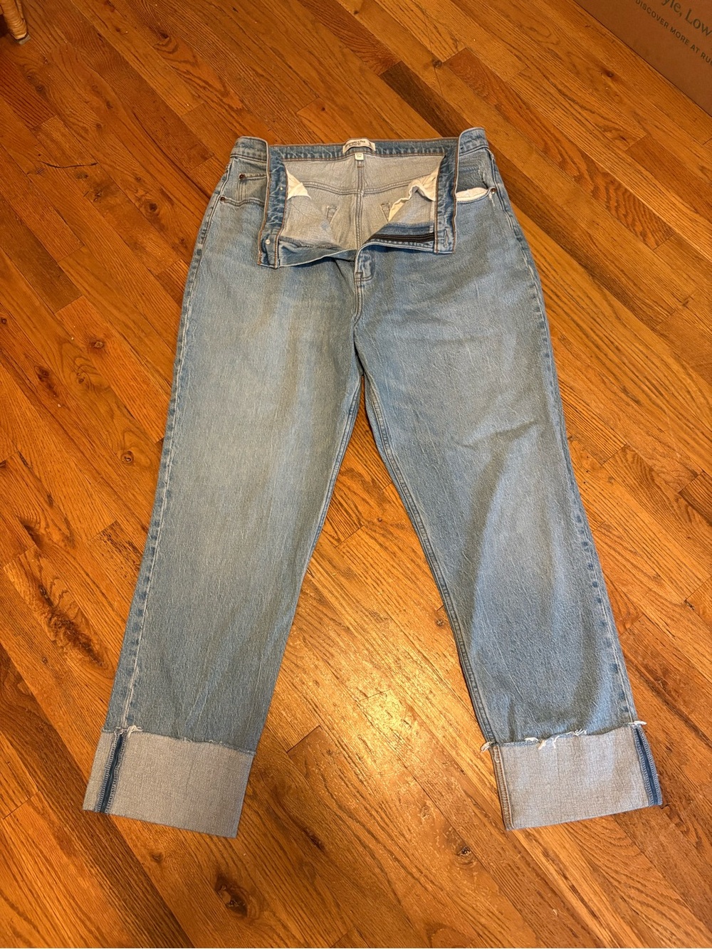Abercrombie & Fitch Washed Light Blue Boyfriend Jeans